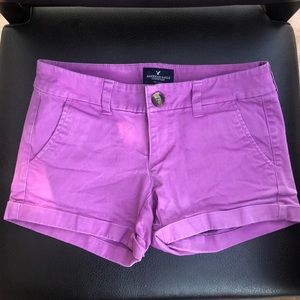 Midi purple shorts